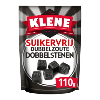 Klene | Dubbelzoute Dobbelstenen Suikervrij | 12 x 110 gram