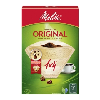 Melitta | Kofiefilters 1x4 | Bruin | 9 x 80 stuks