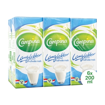 Campina | Halfvolle Melk | 6 x 200 ml | 5 stuks