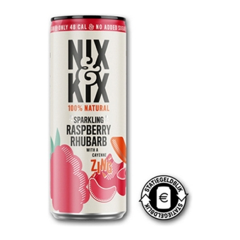 Nix & Kix | Raspberry Rhubarb | Blik | 12 x 250 ml
