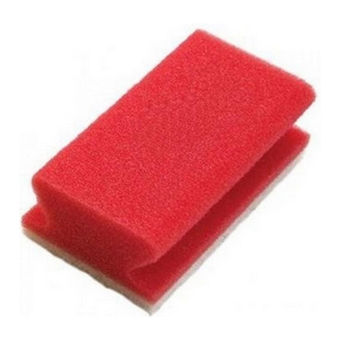 Wecoline | Schuurspons met grip | Rood-wit | 10 stuks