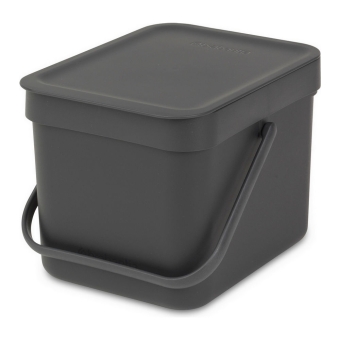 Brabantia Afvalemmer Sort & Go 6 liter grijs