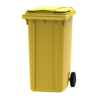 Mini rolcontainer | Geel | Inhoud: 240 liter