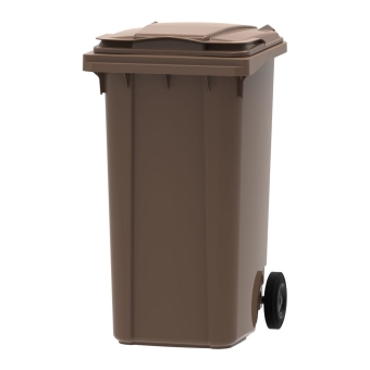 Mini rolcontainer | Bruin | Inhoud: 240 liter