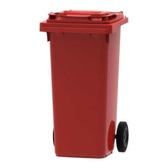 Mini rolcontainer | Rood | Inhoud: 120 liter