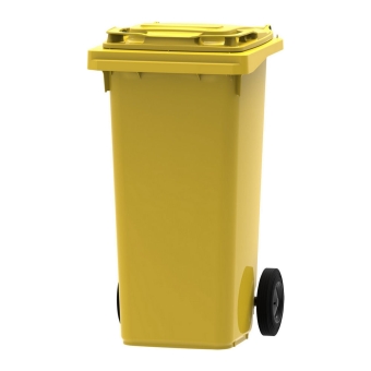 Mini rolcontainer | Geel | Inhoud: 120 liter