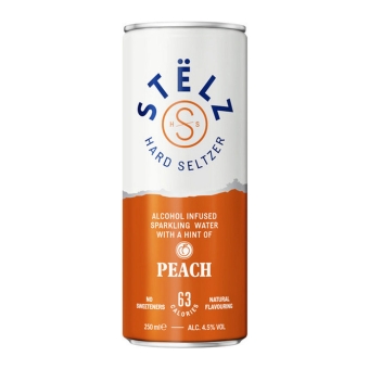 Stelz | Hard Seltzer Peach Blik | 12 x 25 cl