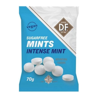D.F | Sugarfree Mints Intens Mint | 12 x 70 gram