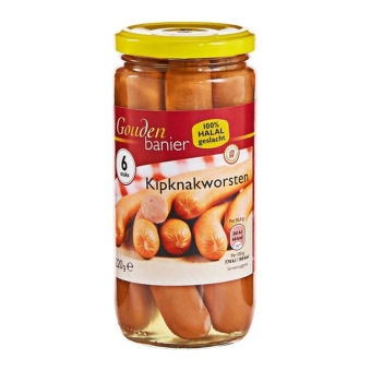 Gouden Banier | Kipknakworsten Pot | 3 x 6 stuks