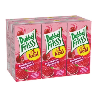 Dubbelfrisss | Framboos Cranberry Pakje | 30 x 200 ml