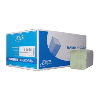 MTS Euro Products | Z-vouw Handdoeken Groen 2-laags | 3210 stuks
