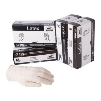 Handschoen | Latex Wit Small Gepoederd | 100 stuks