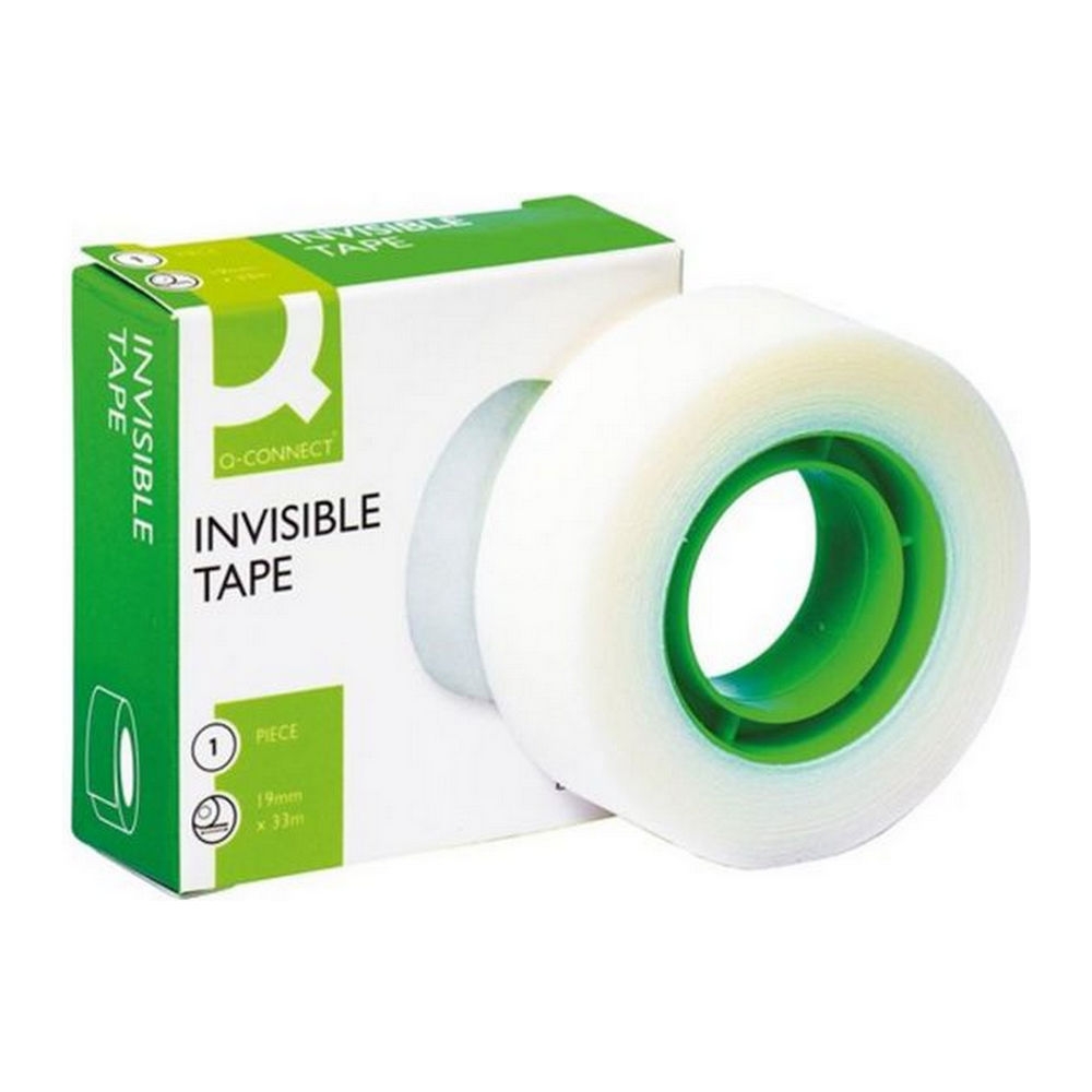 Q-Connect | Plakband Invisible 19mm x 33m | Per rol