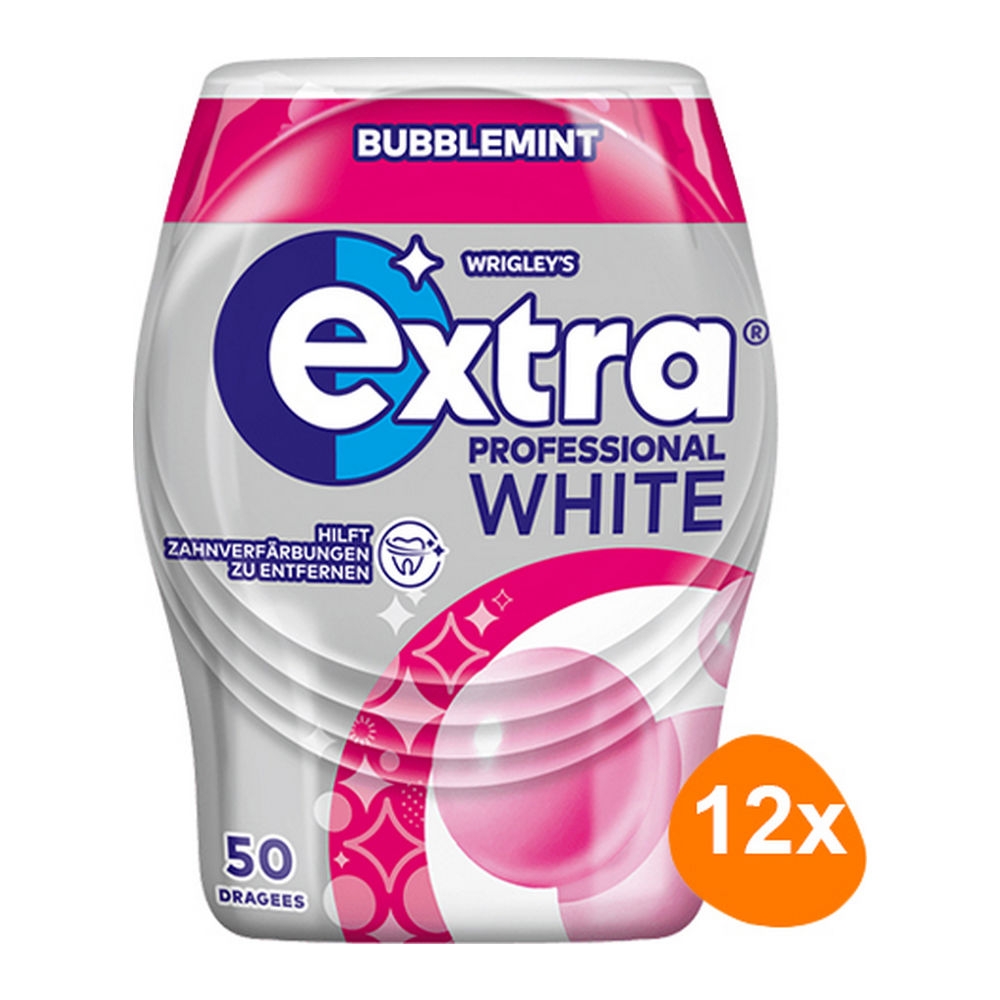 Wrigley's | Extra Prof White Bubblemint | 12 x 50 stuks