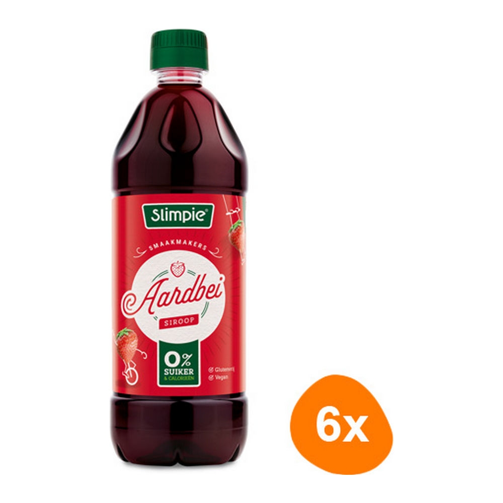 Slimpie | Siroop Aardbei | 6 x 650 ml