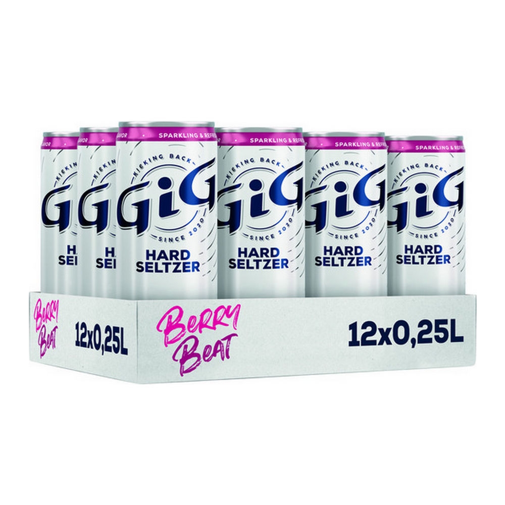 Gig | Hard Seltzer Berry Beat Blik | 12 x 25 cl