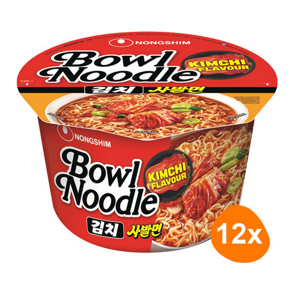 Nongshim | Instant Bowl Noedels Shin Kimchi | 12 stuks