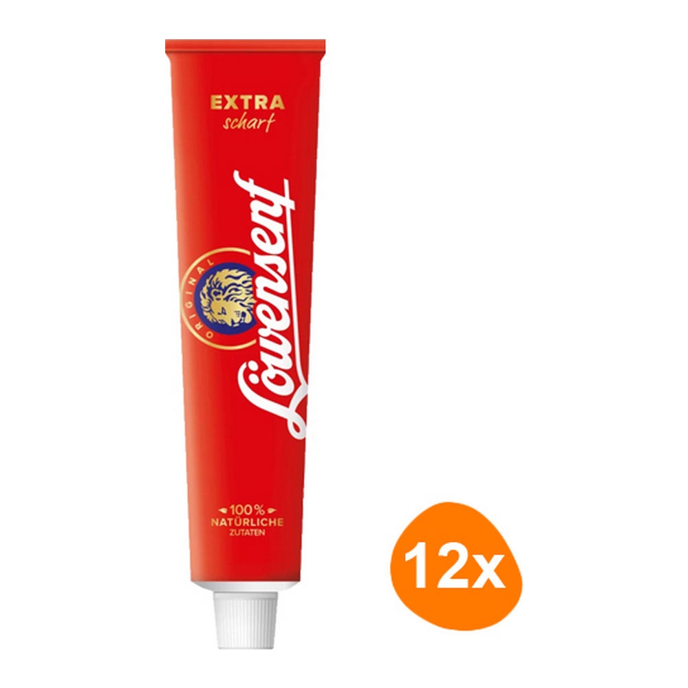 Lowensenf | Mosterd Extra Scherp | 12 x 200 ml