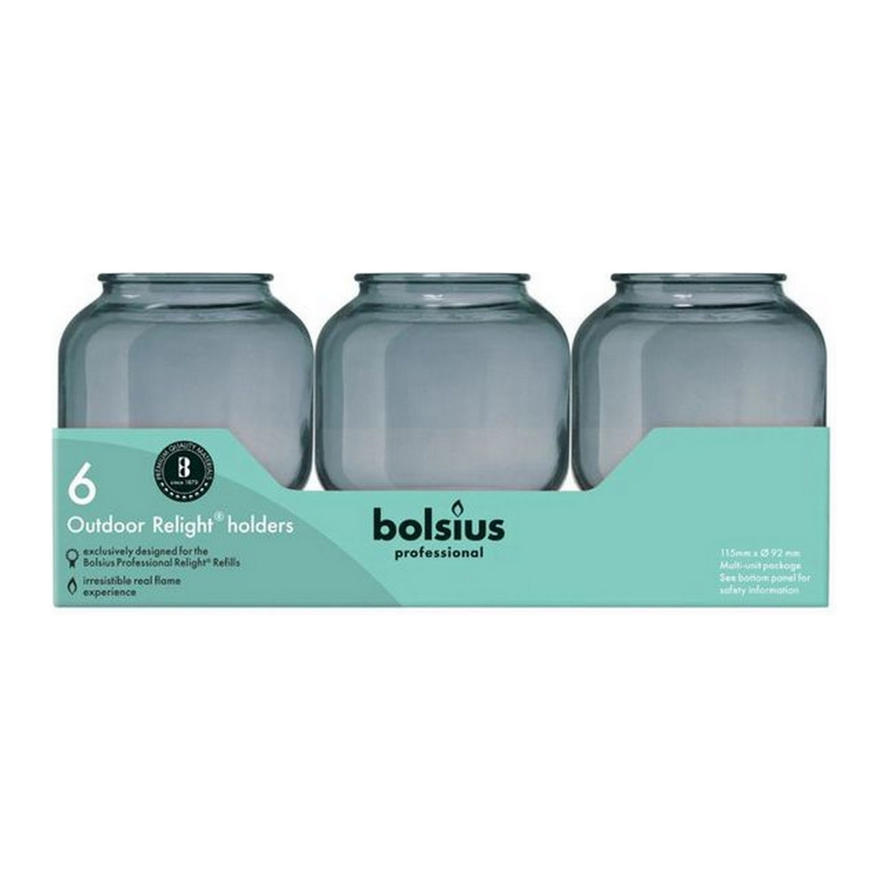 Bolsius | Relight Houder Sphere Grijs | 6 stuks