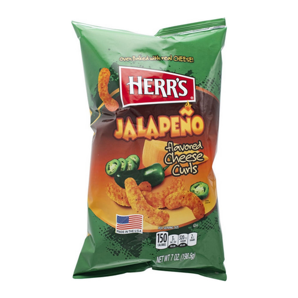 Herr's | Jalapeno Cheese Curls | 12 x 170 gram