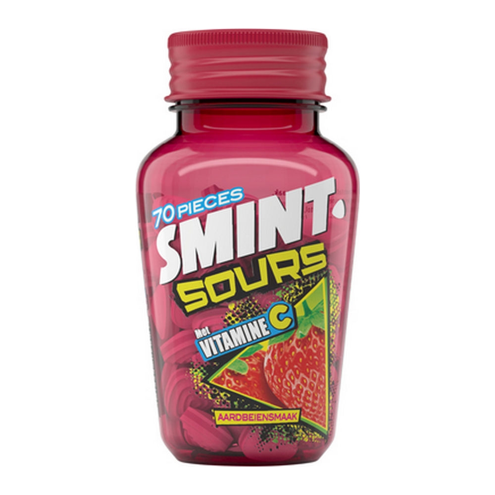Smint | Sours Aardbei | Pot | 6 x 70 stuks