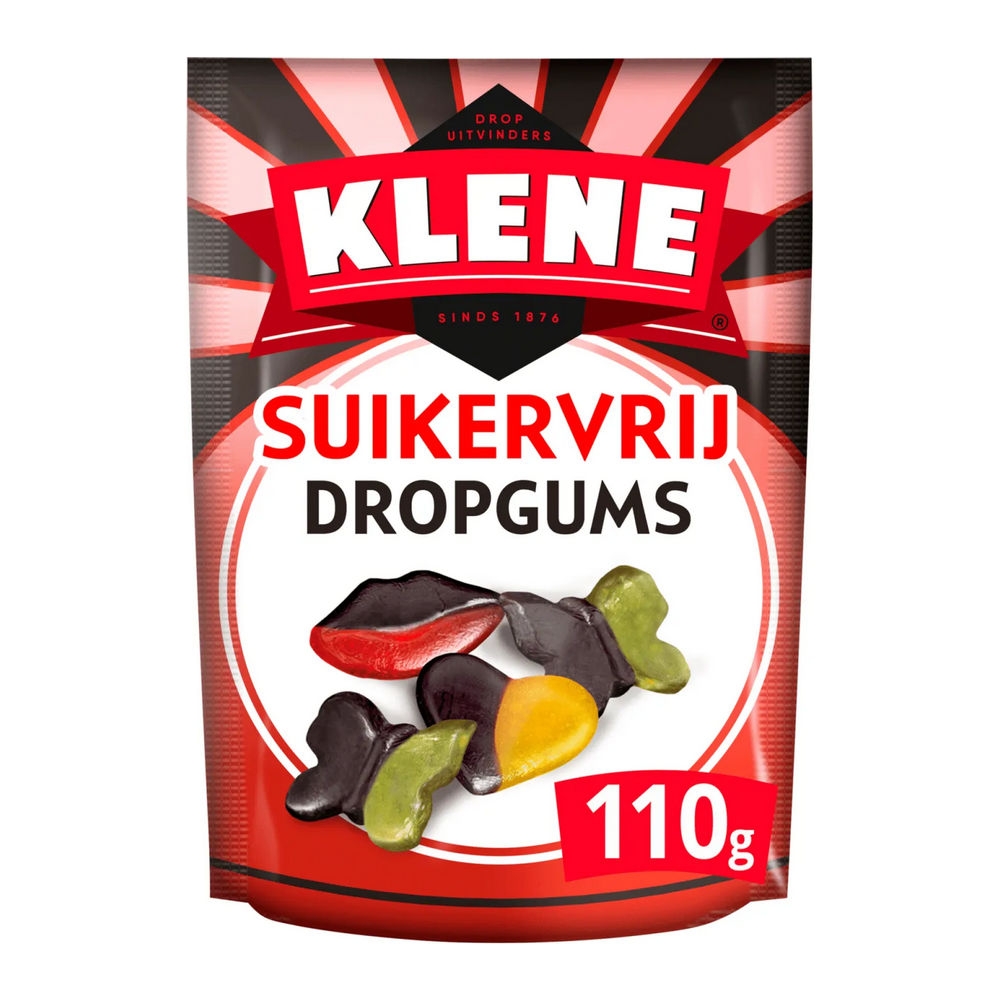 Klene | Dropgums | Suikervrij | 12 x 110 gram