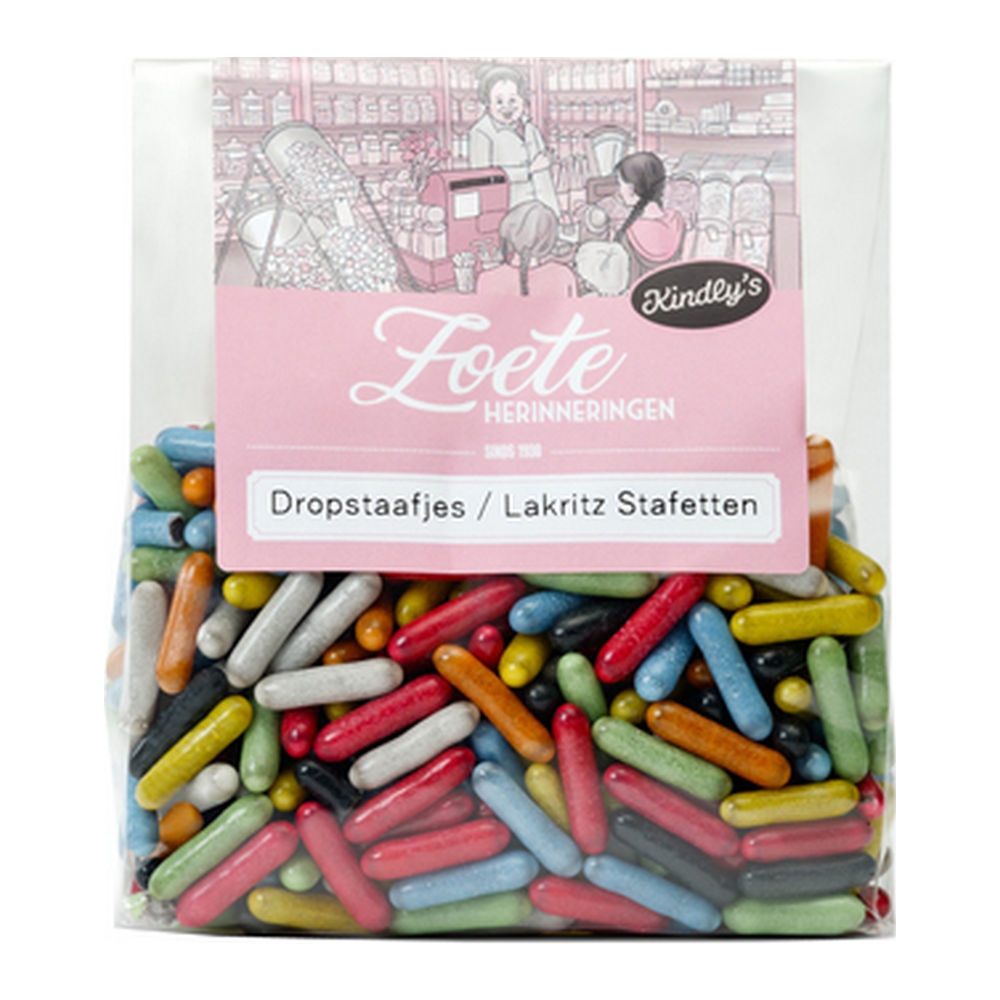 Kindly's | Dropstaafjes | 8 x 350 gram
