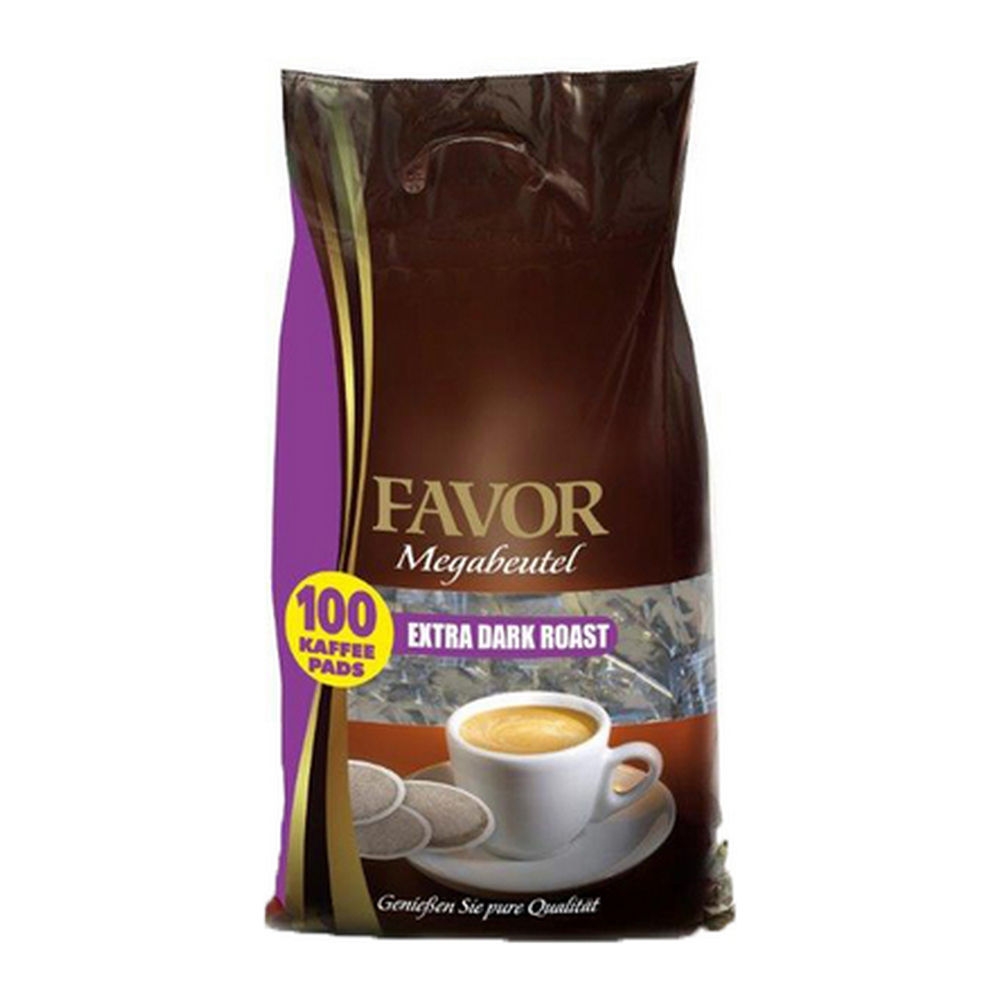 Favor  Extra Dark Roast Megazak - 8x 100 pads