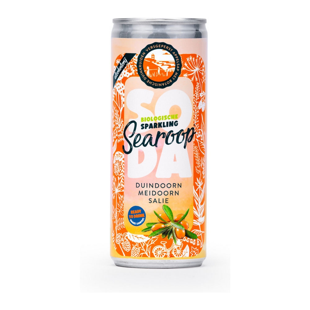 Searoop | Soda Duindoorn Meidoorn Salie | Blik | 24 x 250 ml