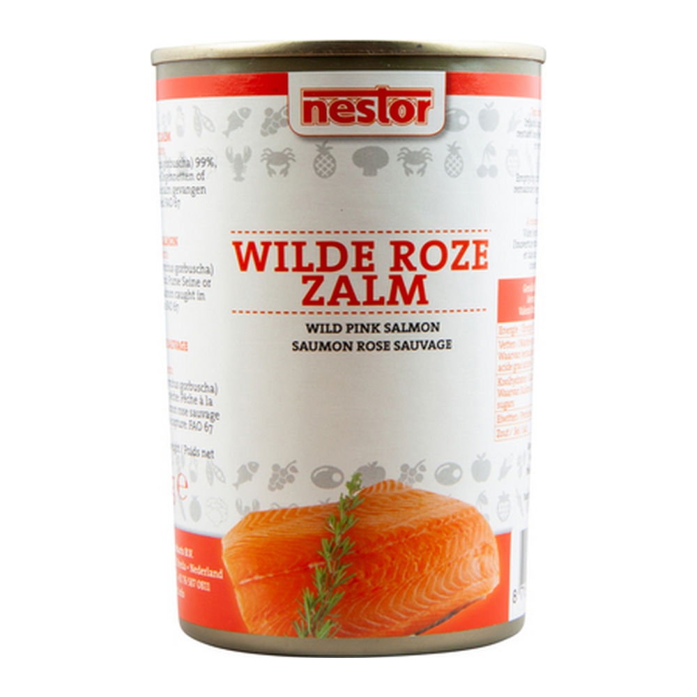 Nestor | Fancy Wilde Roze Zalm Blik | 425 gram afbeelding