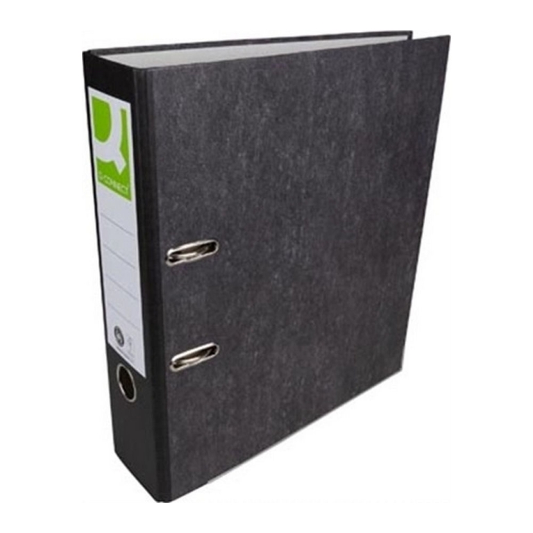 Q-Connect | Ordner A4 Gewolkt Zwart Rug 8cm | Per stuk