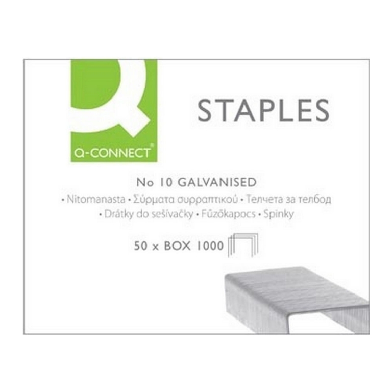 Q-Connect | Nietjes N10 Verzinkt | 1000 stuks