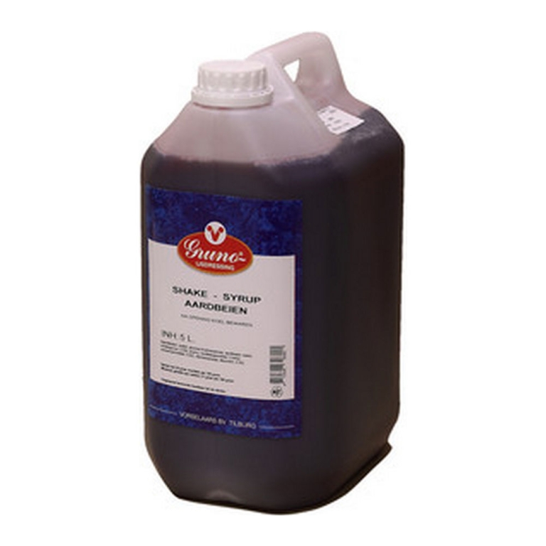 Gruno | Aarbeien Milkshakesiroop | 5 liter
