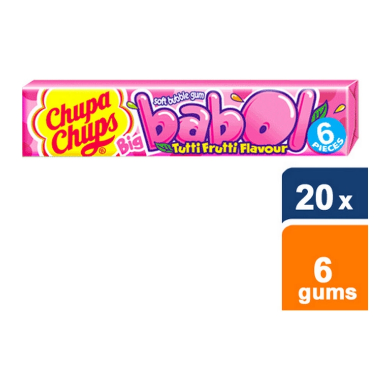 Chupa Chups | Babol Tutti Frutti Flavour | 20 x 27,6 gram