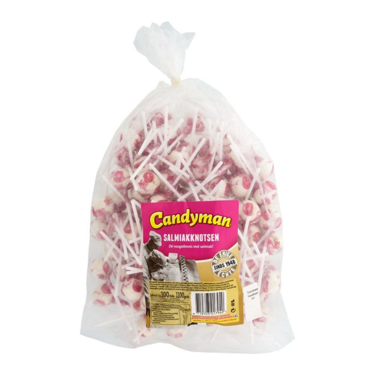 Candyman | Salmiakknotsen | 100 stuks