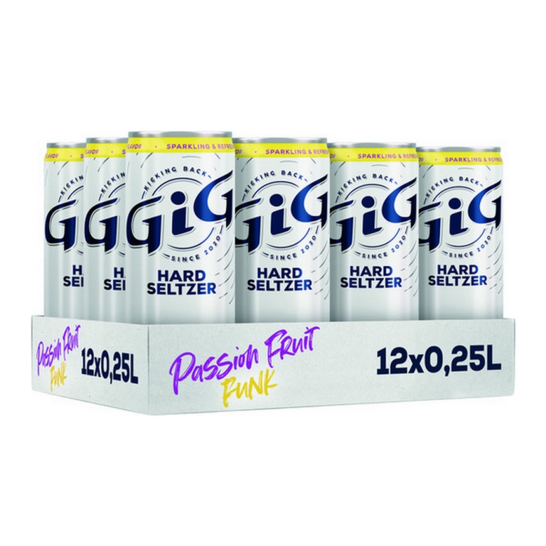 Gig | Hard Seltzer Passionfruit Funk Blik | 12 x 25 cl