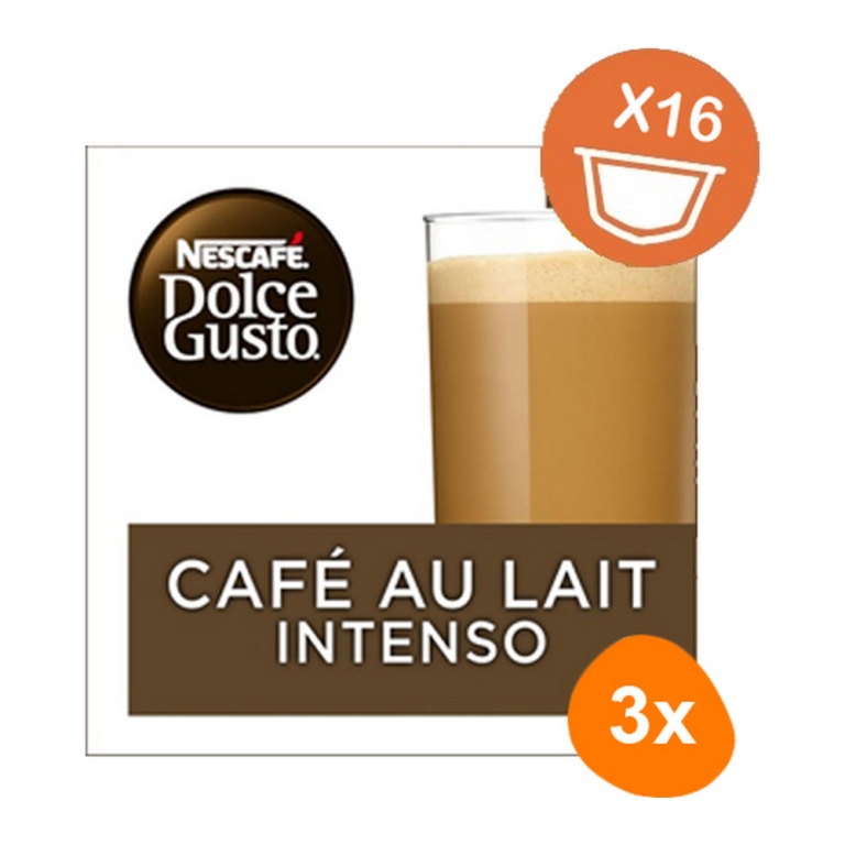 Dolce Gusto | Cafe Au Lait Intenso | 3 x 16 caps