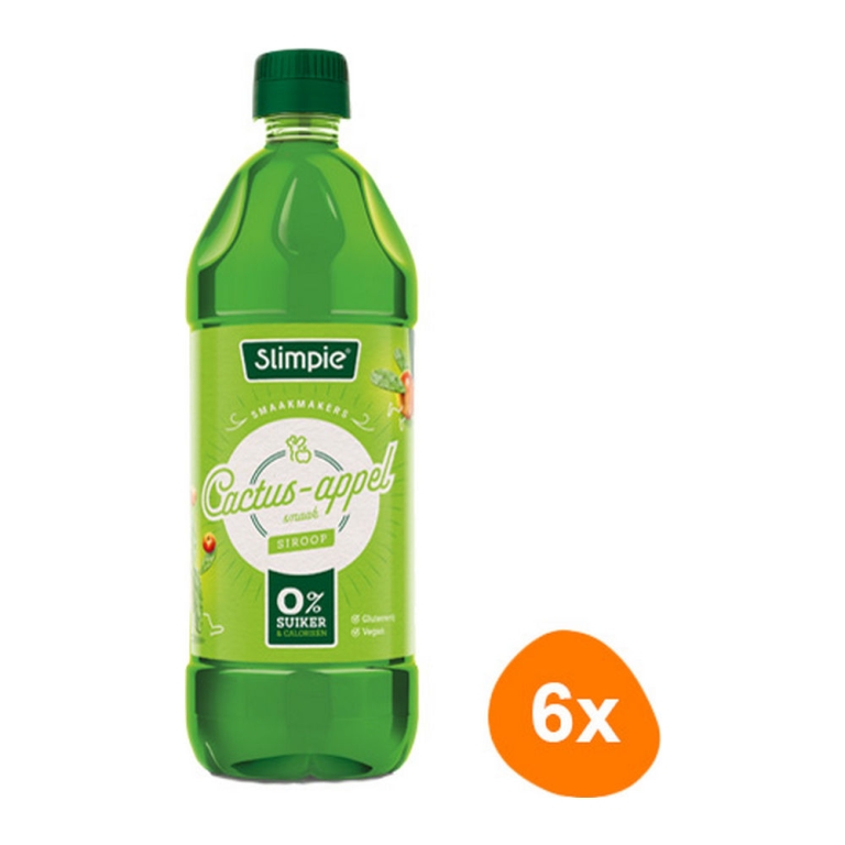 Slimpie | Cactus-appel Siroop | 6 x 650 ml