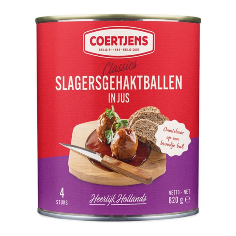 Coertjens | 4 Slagers Gehaktballen In Jus | 820 gram