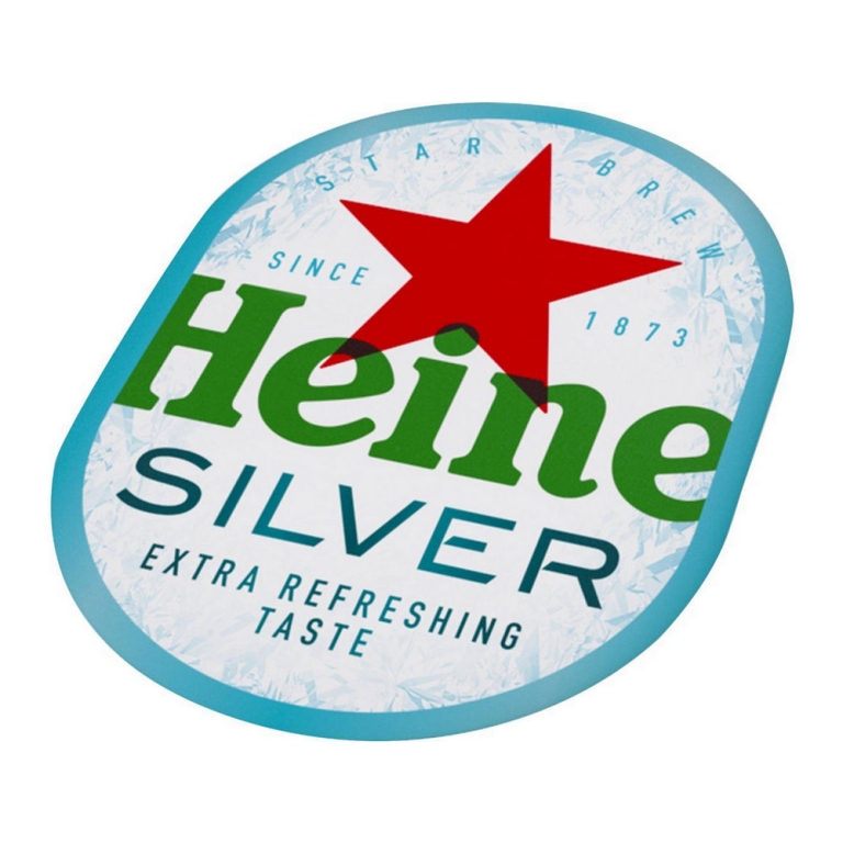 Heineken | Silver Oval Bierviltjes | 4 x 100 stuks