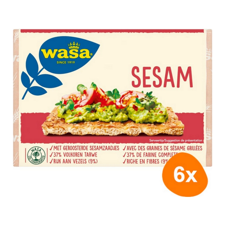 Wasa | Knackerbrod Sesam | 6 x 250 gram