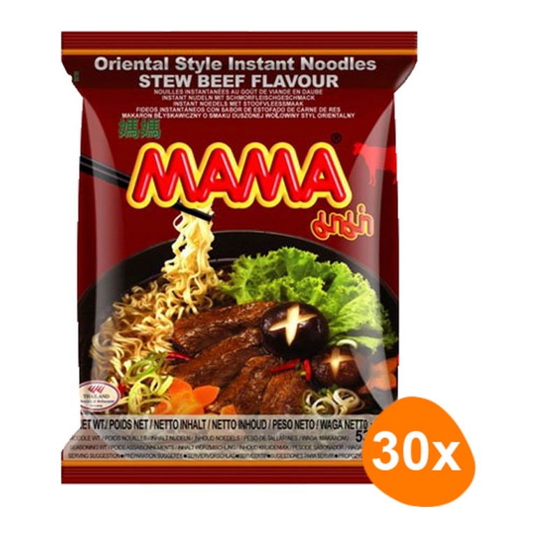 Mama | Instant Noedels Stoofvlees | 30 stuks
