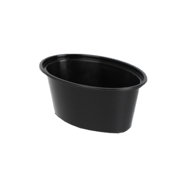 Sausbakje | Ovaal Zwart | 50 x 75 ml