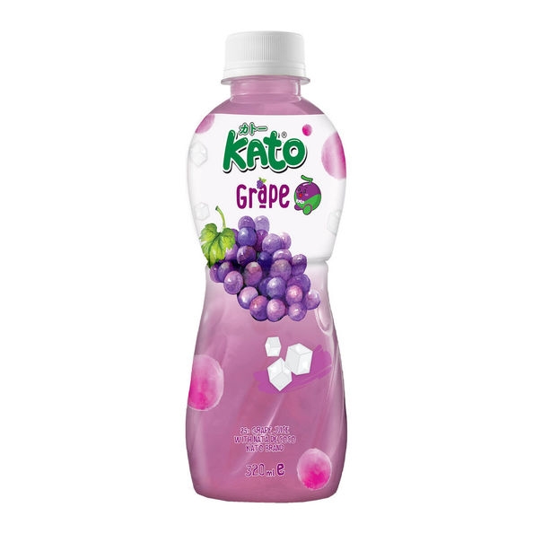 Kato | Grape Juice With Nata De Coco | 24 x 320 ml