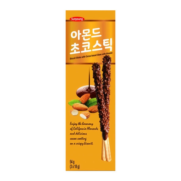 Sunyoung | Choco Sticks Almond | 32 x 54 gram