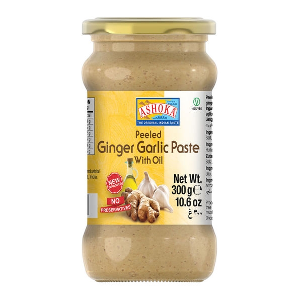 Ashoka | Peeled Ginger Garlic Paste Oil | 6 x 300 gram