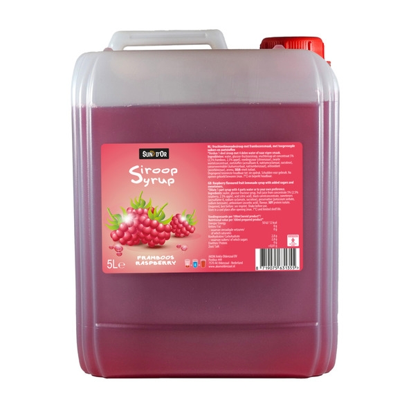 Sun d'Or | Limonadesiroop Framboos | 5 liter