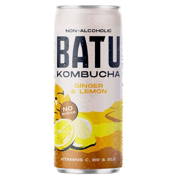 Batu | Kombucha Ginger & Lemon Blik | 12 x 25 cl