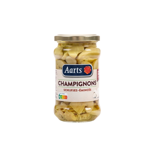 Aarts | Middel Champignons Schijfjes (glas) | 6 x 314 ml