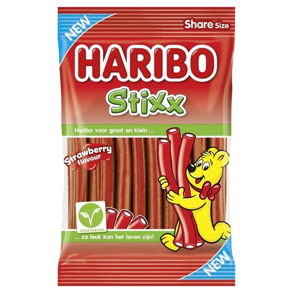 Haribo | Stixx Strawberry | 18 x 160 gram
